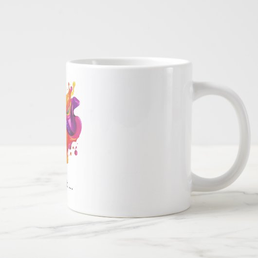 paint splatter explosion Jumbo-Tasse (Rechts)