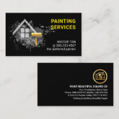 Paint Splatter Home Painting Service Visitenkarte (Vorne/Hinten)