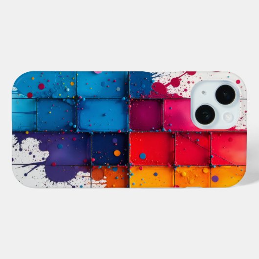 Paint Splatter iPhone case (Rückseite (Horizontal))
