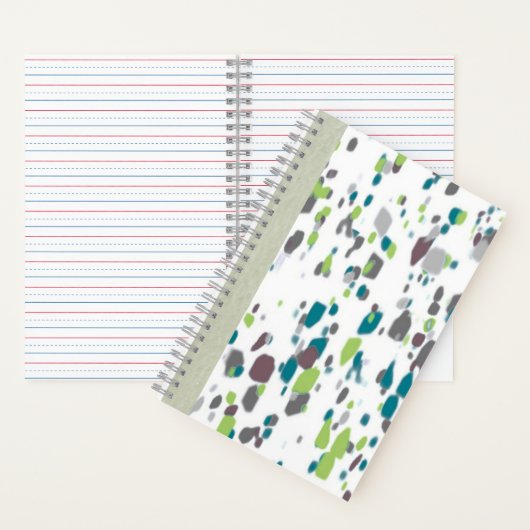 Paint Splatter Journal – Green, Blue & Purple Art Notizblock (Innen)