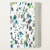 Paint Splatter Journal – Green, Blue & Purple Art Notizblock (Rückseite)