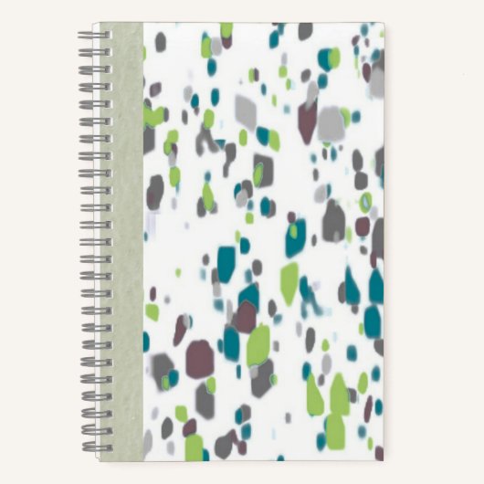 Paint Splatter Journal – Green, Blue & Purple Art Notizblock (Vorderseite)