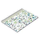 Paint Splatter Journal – Green, Blue & Purple Art Notizblock (Linke Seite)