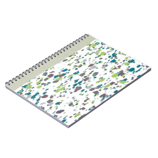 Paint Splatter Journal – Green, Blue & Purple Art Notizblock (Linke Seite)
