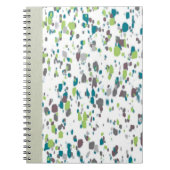 Paint Splatter Journal – Green, Blue & Purple Art Notizblock (Vorderseite)