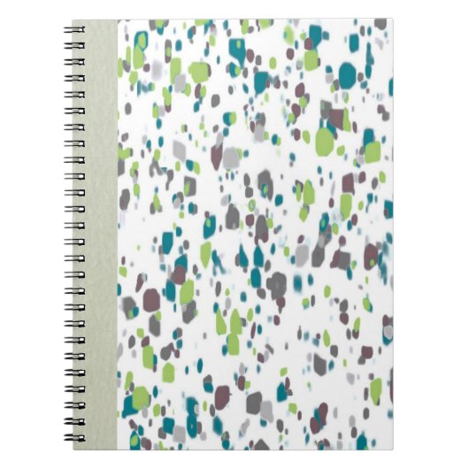 Paint Splatter Journal – Green, Blue & Purple Art Notizblock (Vorderseite)