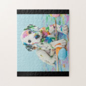 PAINT SPLATTERED DALMATINER PUPPY PUZZLE. PUZZLE (Vertikal)