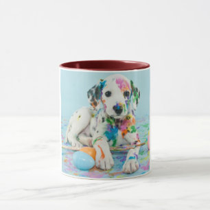 PAINT SPLATTERED DALMATINER ZWEI ZONIERTE TASSE. T TASSE