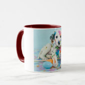 PAINT SPLATTERED DALMATINER ZWEI ZONIERTE TASSE. T TASSE (Vorderseite Links)