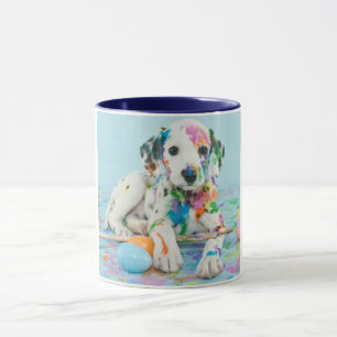 PAINT SPLATTERED DALMATINER ZWEI ZONIERTE TASSE. T TASSE