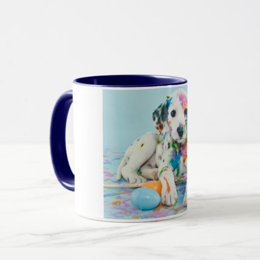PAINT SPLATTERED DALMATINER ZWEI ZONIERTE TASSE. T TASSE (Vorderseite Links)