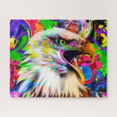 Paint Splattered Eagle Puzzle (Horizontal)