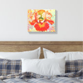 Paint Splattered Iris Canvas Print Leinwanddruck (Insitu (Schlafzimmer))