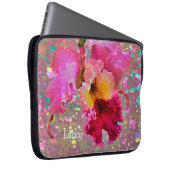 Paint Splattered Orchid Laptop Case (Vorne Rechts)