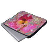 Paint Splattered Orchid Laptop Case (Vorne Knopf)