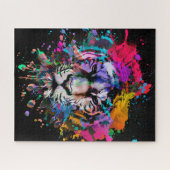 Paint Splattered Tiger Puzzle (Horizontal)