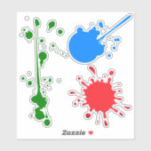 Paint Splatters Sticker (Blatt)