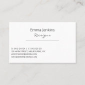 Paint Splotch mit Goldkünstlerin Visitenkarte (Rückseite)