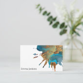 Paint Splotch mit Goldkünstlerin Visitenkarte (Stehend Vorderseite)