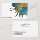 Paint Splotch mit Goldkünstlerin Visitenkarte (Vorne/Hinten)