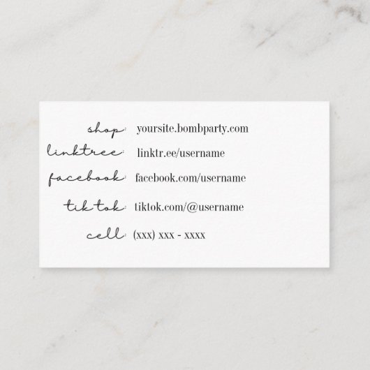 Paint Spray Visitenkarte (Rückseite)