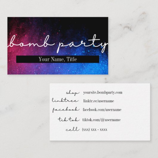 Paint Spray Visitenkarte (Vorne/Hinten)