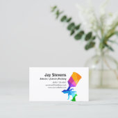 Paint Sprayer, House Painter Business Card Visitenkarte (Stehend Vorderseite)