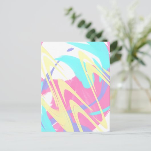 Paint Spritzer Abstrakt Art Postkarte (Stehend Vorderseite)