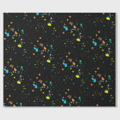 Paint Spritzer Abstrakt Geschenkpapier (Flach)