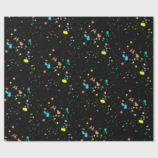 Paint Spritzer Abstrakt Geschenkpapier (Flach)