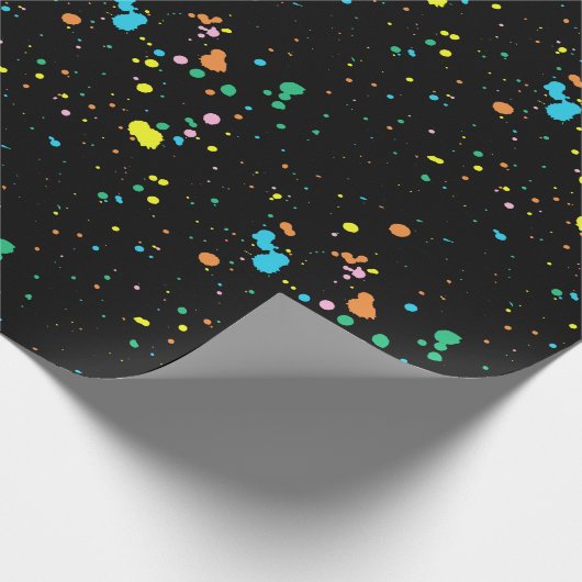 Paint Spritzer Abstrakt Geschenkpapier (Ecke)