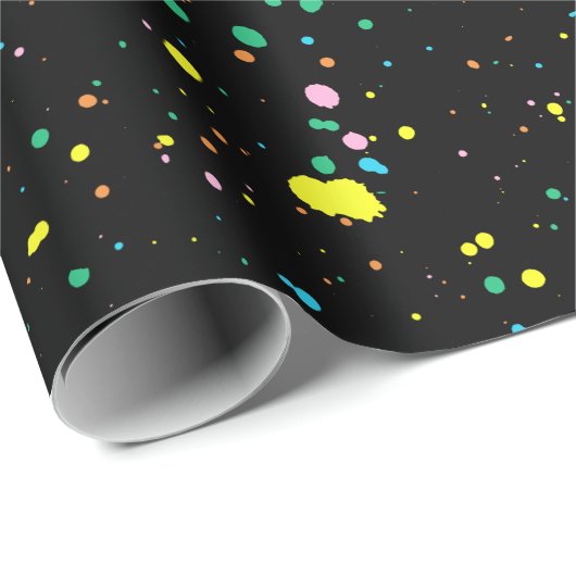 Paint Spritzer Abstrakt Geschenkpapier (Rolleneckpunkt)