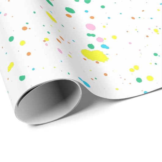 Paint Spritzer Abstrakt Geschenkpapier (Rolleneckpunkt)