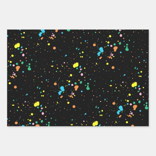 Paint Spritzer Abstrakt Geschenkpapier Set (Vorderseite 3)