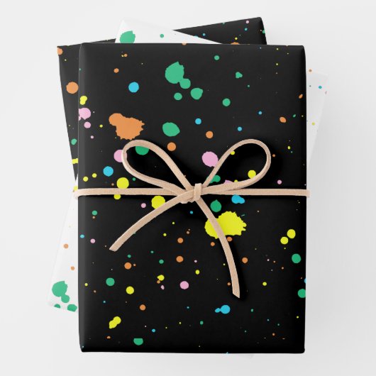 Paint Spritzer Abstrakt Geschenkpapier Set (Beispiel)