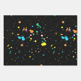 Paint Spritzer Abstrakt Geschenkpapier Set