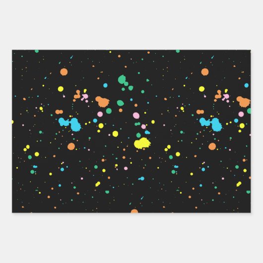 Paint Spritzer Abstrakt Geschenkpapier Set (Vorderseite)