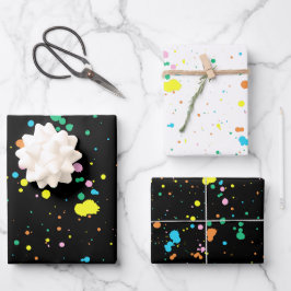 Paint Spritzer Abstrakt Geschenkpapier Set