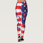 Paint Spritzer American Flag Leggings (Rückseite)