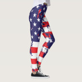 Paint Spritzer American Flag Leggings (Rechts)
