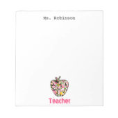 Paint Spritzer Apple Teacher Editor Notizblock (Vorderseite)