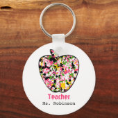 Paint Spritzer Apple Teacher Schlüsselanhänger (Vorderseite)