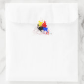 Paint Spritzer Art Black Blue Dreieckiger Aufkleber (Tasche)