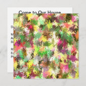 Paint Spritzer Art Herbst lässt häusliche Erwärmun Einladung (Vorne/Hinten)