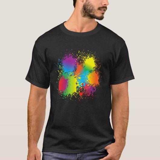 Paint Spritzer Artist Painter machen Splash Geburt T-Shirt (Vorderseite)