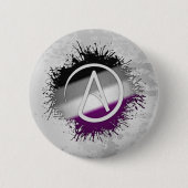 Paint Spritzer Asexual Prix Atheist Symbol Button (Vorderseite)