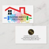 Paint-Spritzer auf Gebäude Visitenkarte (Vorne/Hinten)