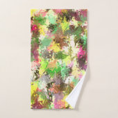 Paint Spritzer Autumn Color Blätter Abstrakt Badhandtuch Set (Handtuch)