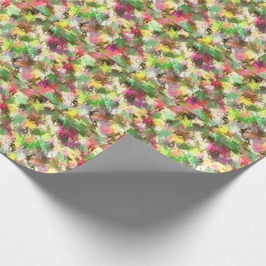 Paint Spritzer Autumn Color Blätter Abstrakt Geschenkpapier (Ecke)