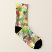 Paint Spritzer Autumn Color Blätter Abstrakt Socken (Rechts - Außen)